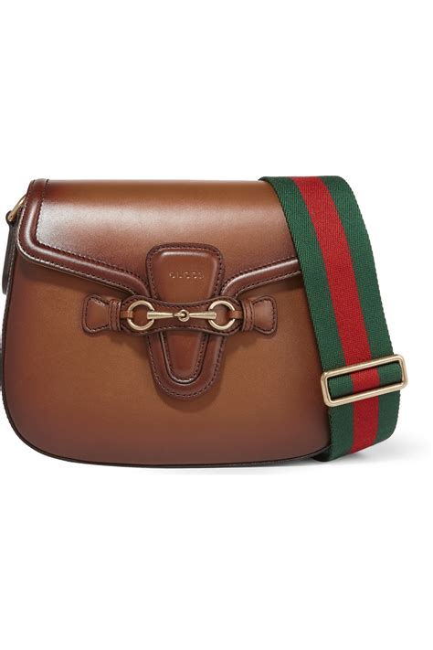 small brown gucci bag|Gucci brown leather shoulder bag.